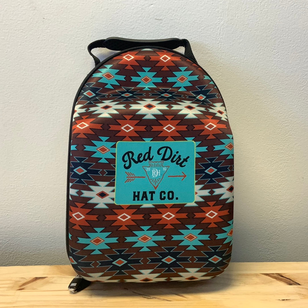 RED DIRT HAT COMPANY CAP CARRIER W/SUNGLASS CASE AZTEC