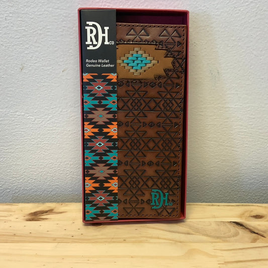 RED DIRT HAT CO RODEO WALLET LACED SOUTHWEST MEDALLION