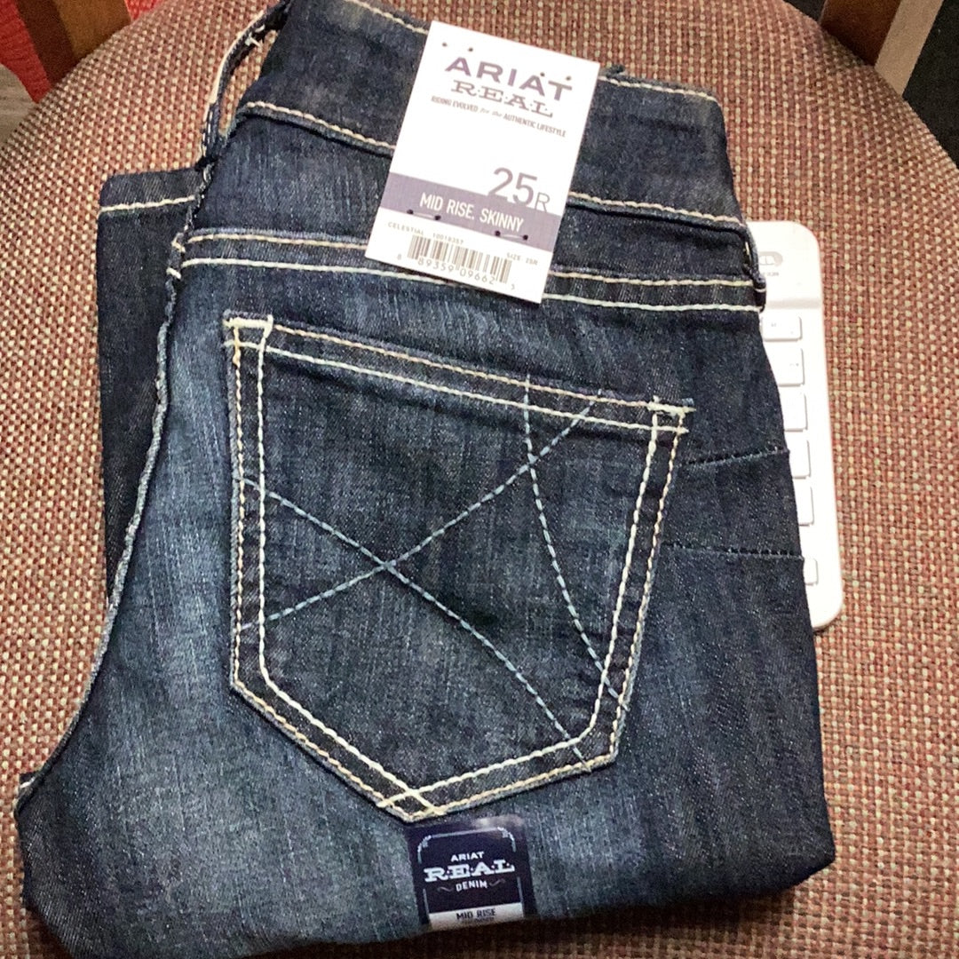 ARIAT WOMENS MID RISE SKINNY