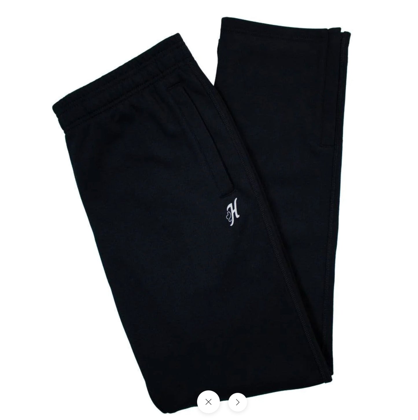 HOOEY “TREK” MENS BLACK TAPERED JOGGER PANTS WITH DRAWSTRING WAISTBAND
