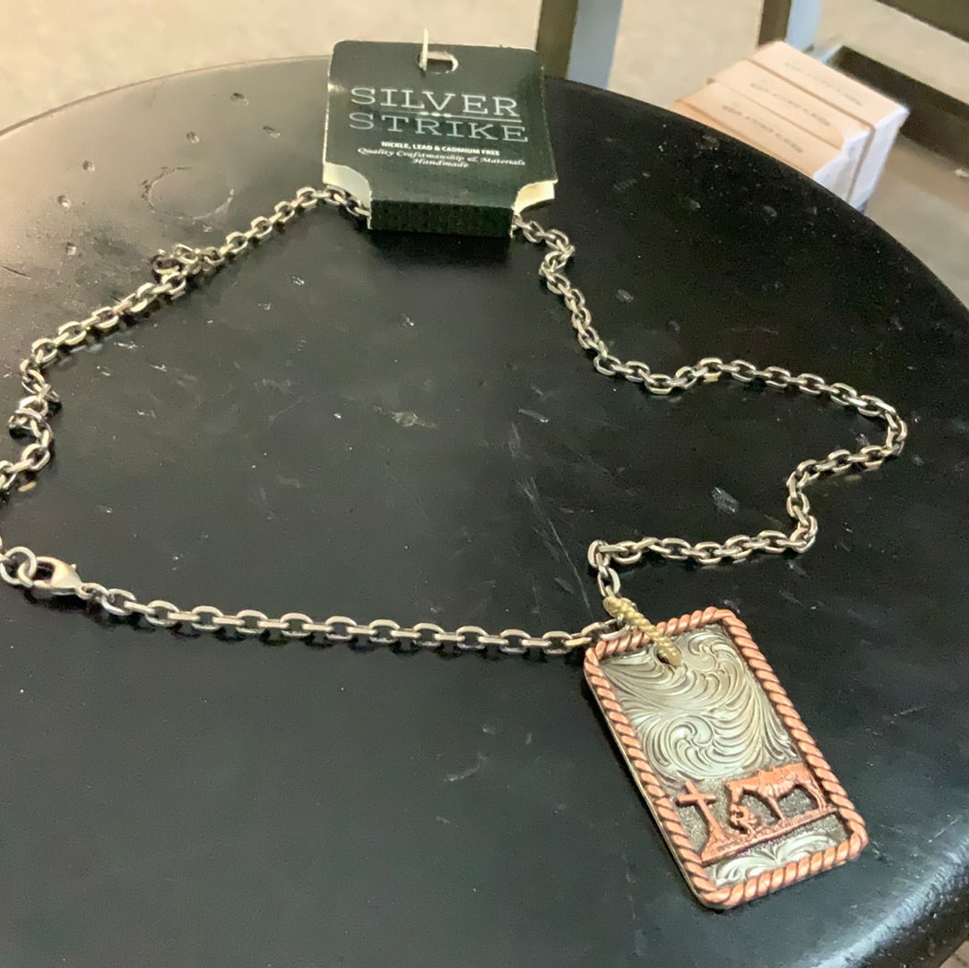 SS NECKLACE 24” COWBOY PRAYER