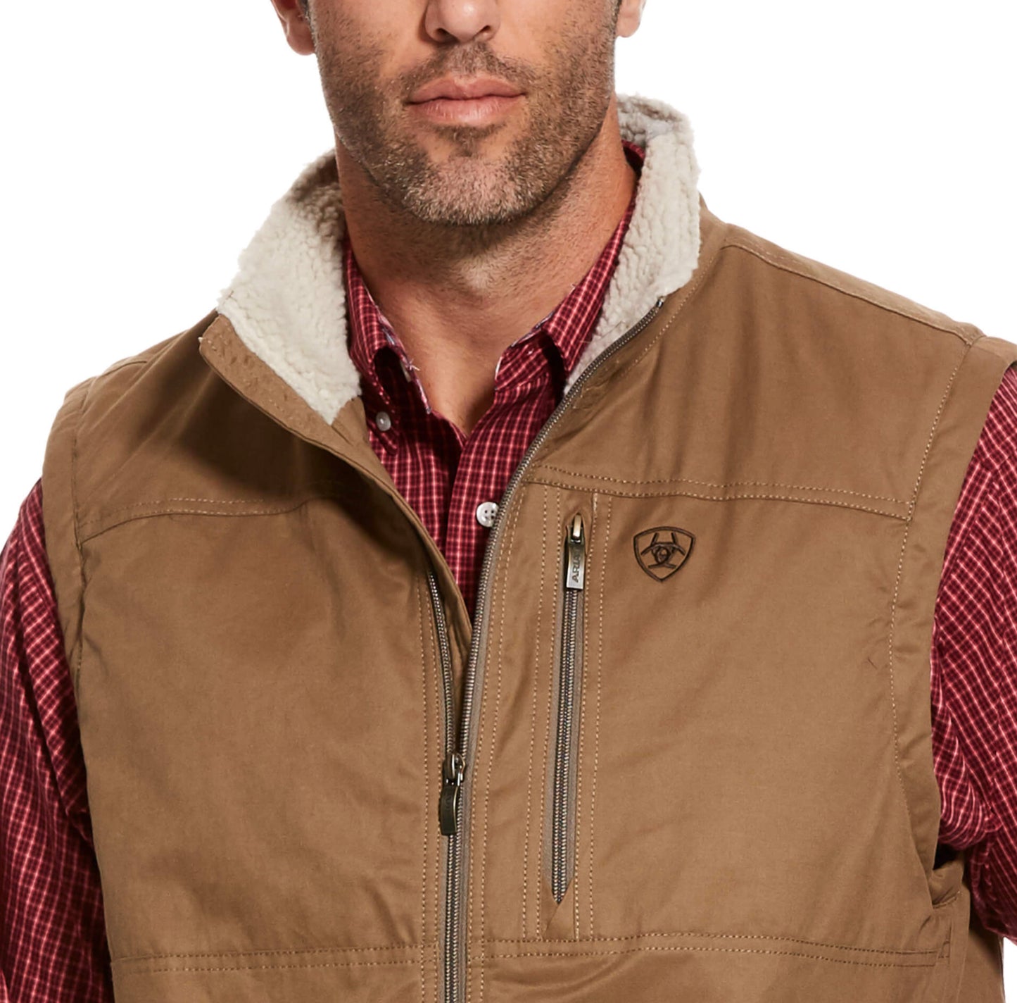 ARIAT MENS GRIZZLY CANVAS VEST COLOR CUB