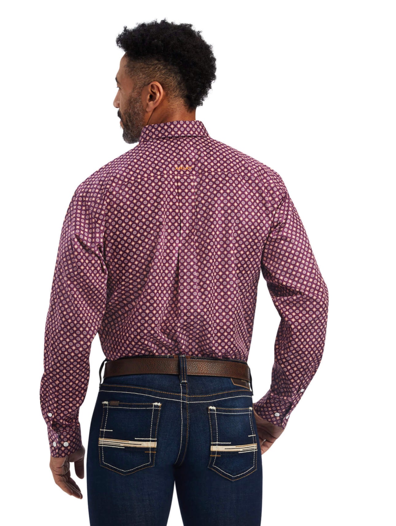 ARIAT MENS WF DEKLAN CLASSIC LONG SLEEVE SHIRT IN BEET