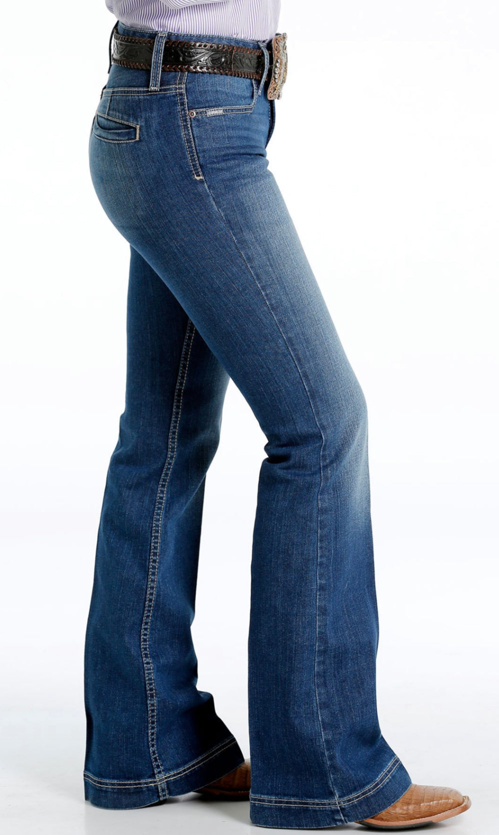 CINCH LYNDEN MEDIUM STONE MODERATE RISE SLIM FIT TROUSER