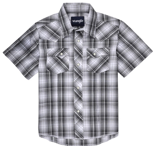 WRANGLER BOYS SHORT SLEEVE SNAP
