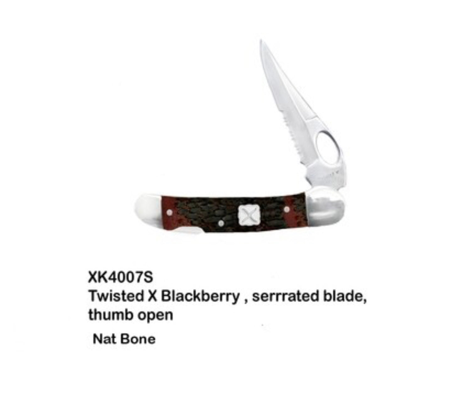 TWISTED X BLACKBERRY, SERRATED BLADE XK4007S