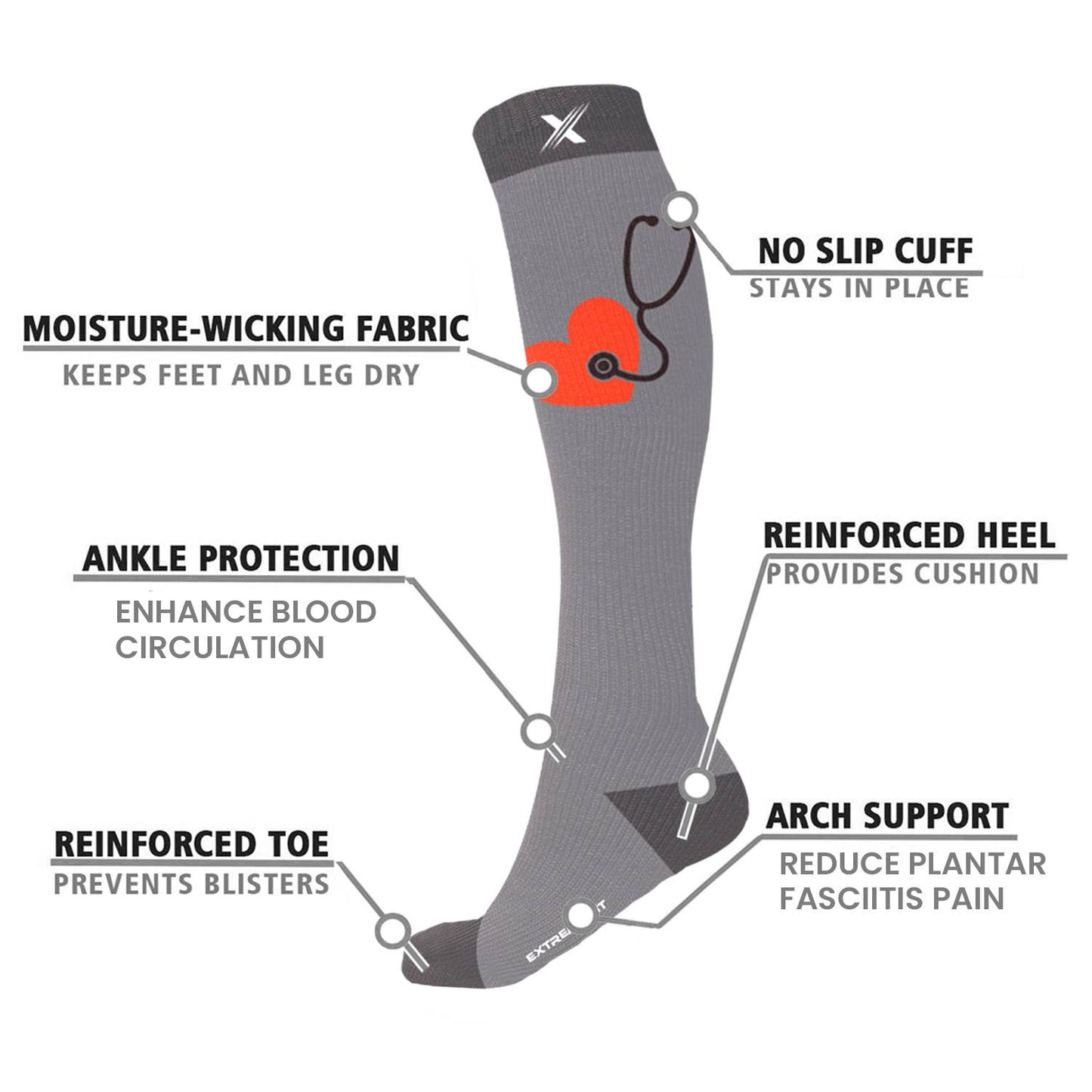 The American Gift Company (TAGCO) - THERA RX COMPRESSION SOCKS - 6 ASST STYLES: L/XL
