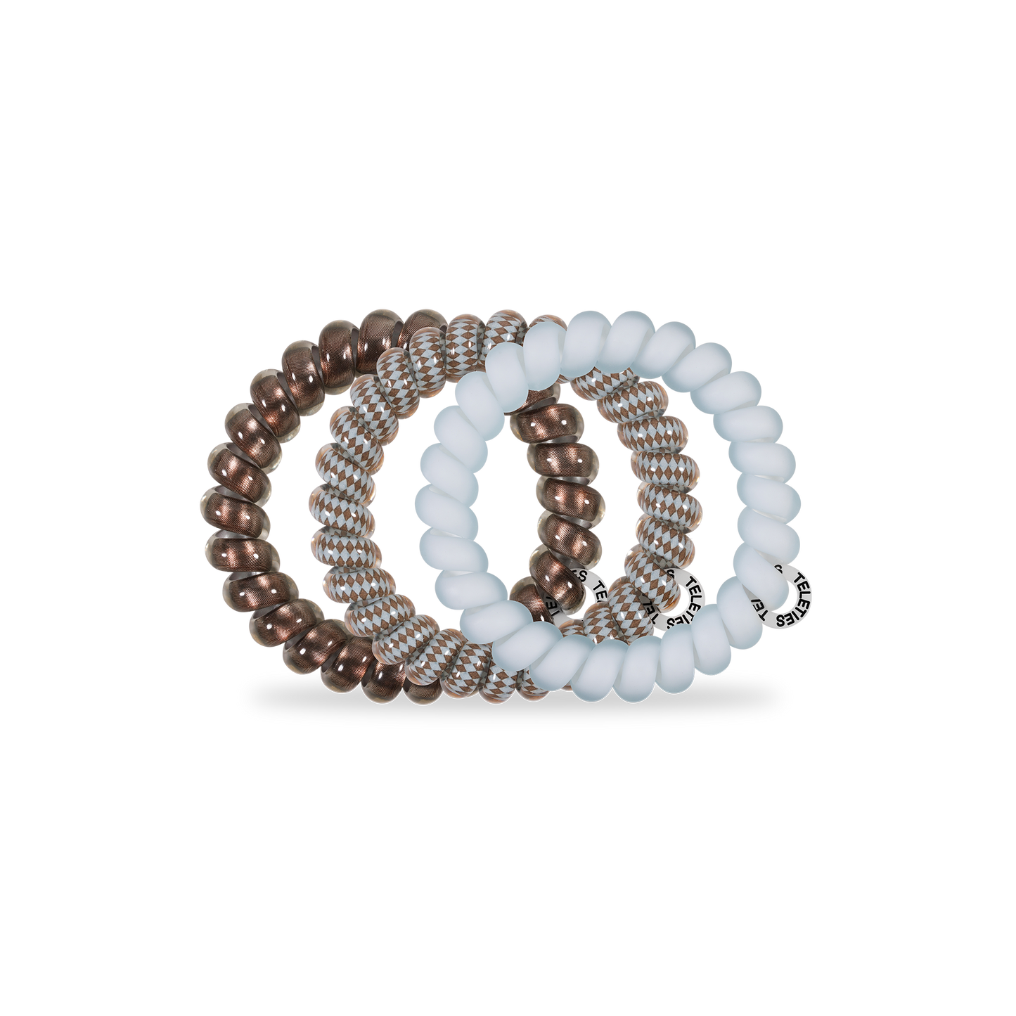 TELETIES - Spiral Hair Coils | Large | Truly Taupe Hair Ties