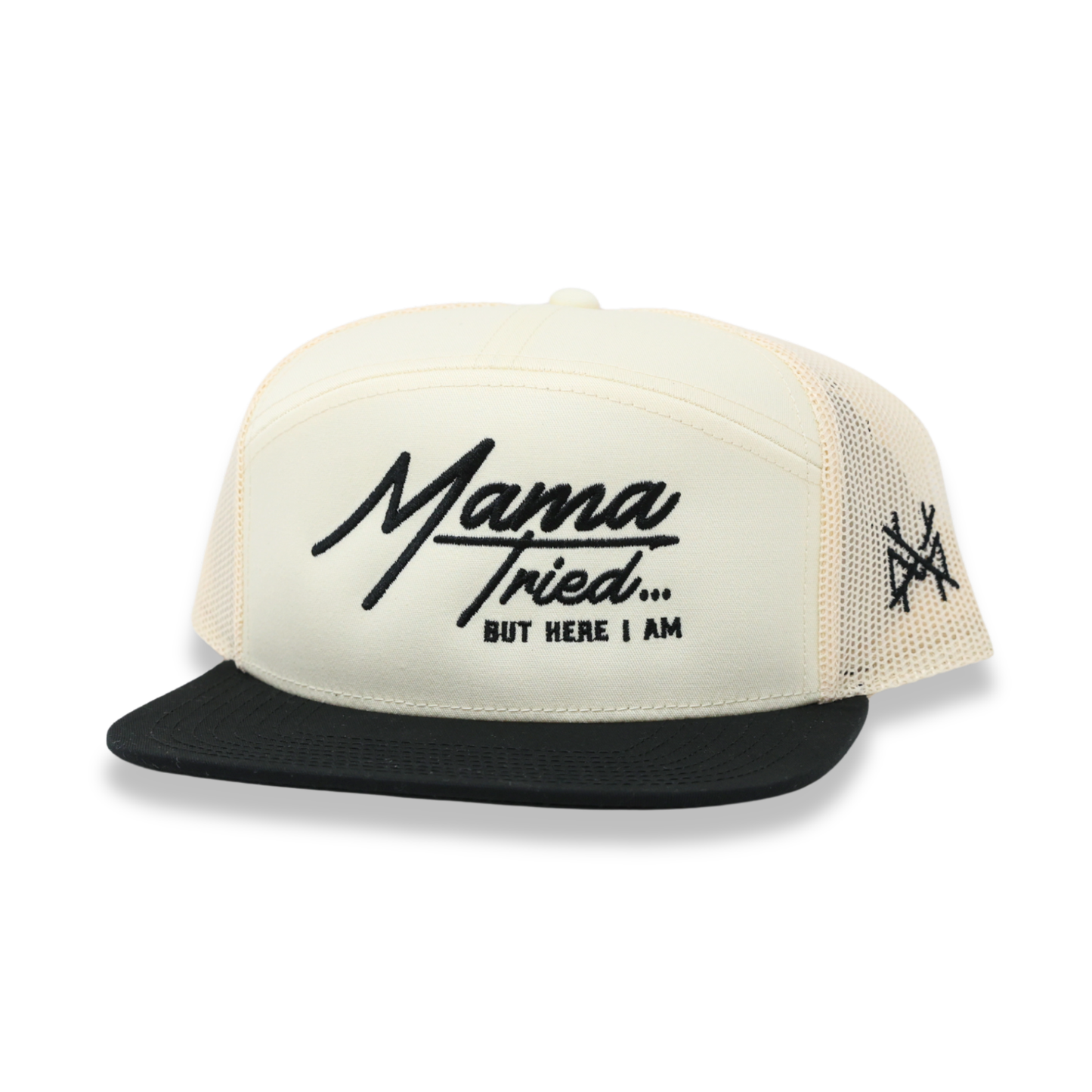 The Mad Hatter Co - Mama Tried But Here I Am Trucker Hat: Retro Natural