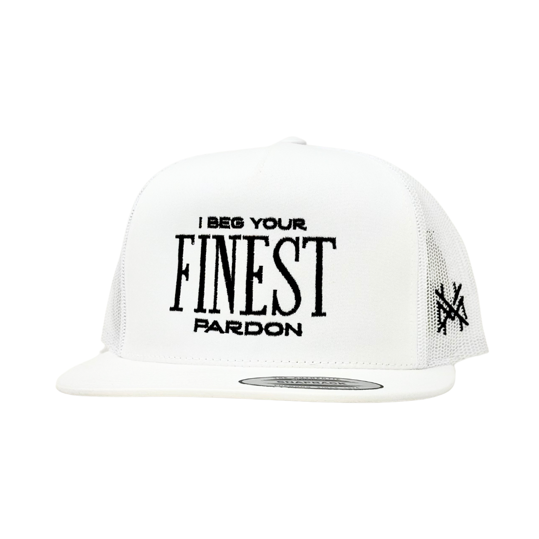 The Mad Hatter Co - MHC I Beg Your Finest Pardon Trucker Hat: Black/Natural Otto