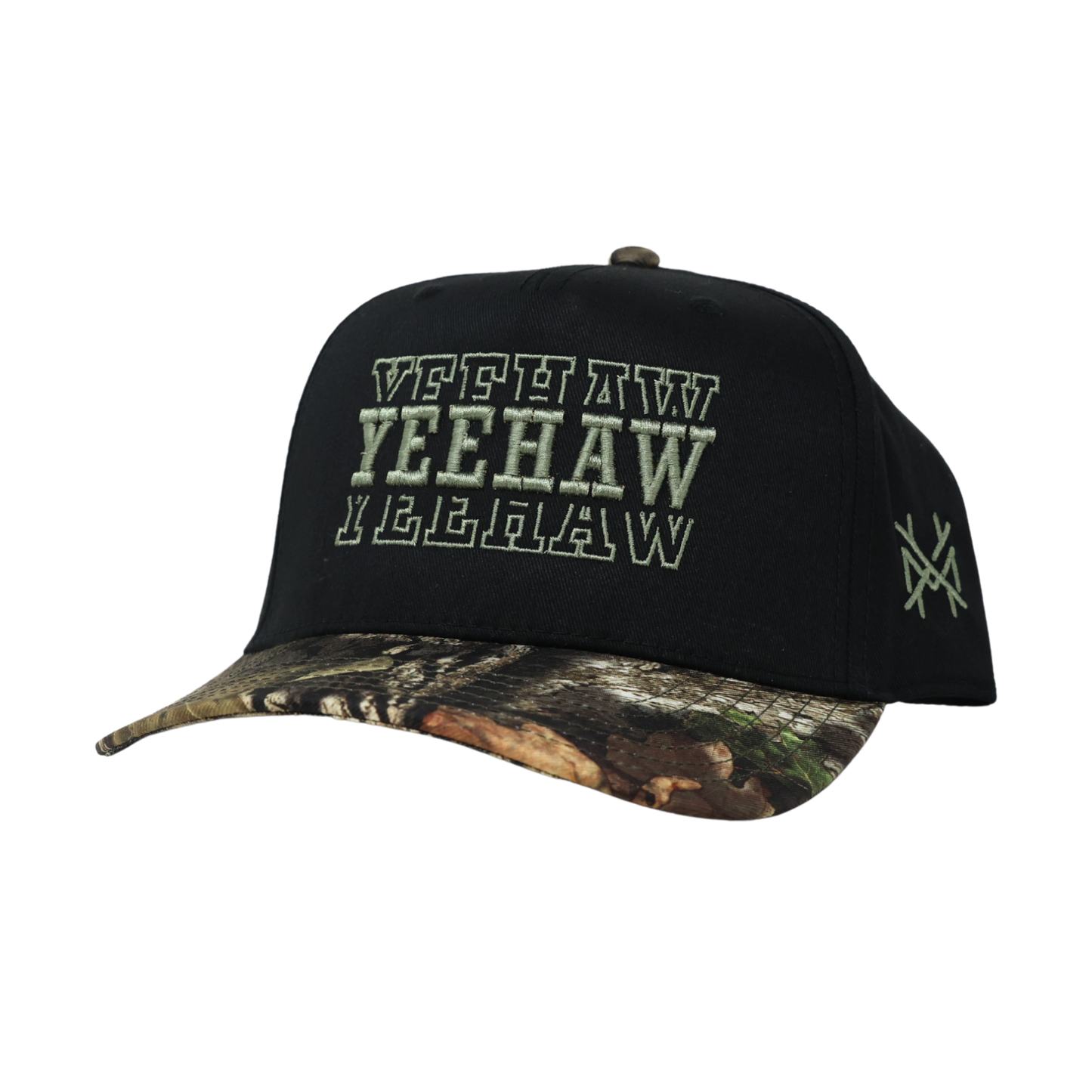 The Mad Hatter Co - Yeehaw Trucker Hat : Retro Mossy Oak Breakup Country/Black
