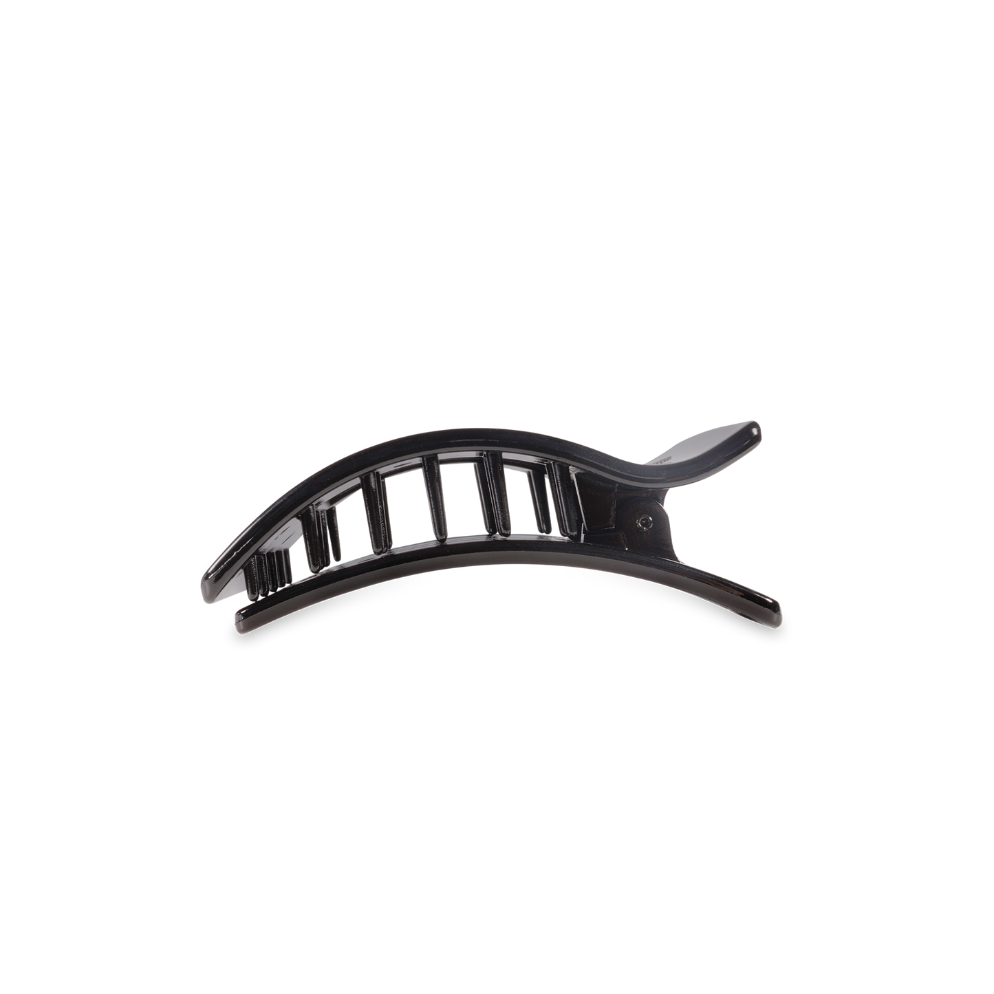 TELETIES - Flat Rectangle Hair Clip | Small | Jet Black