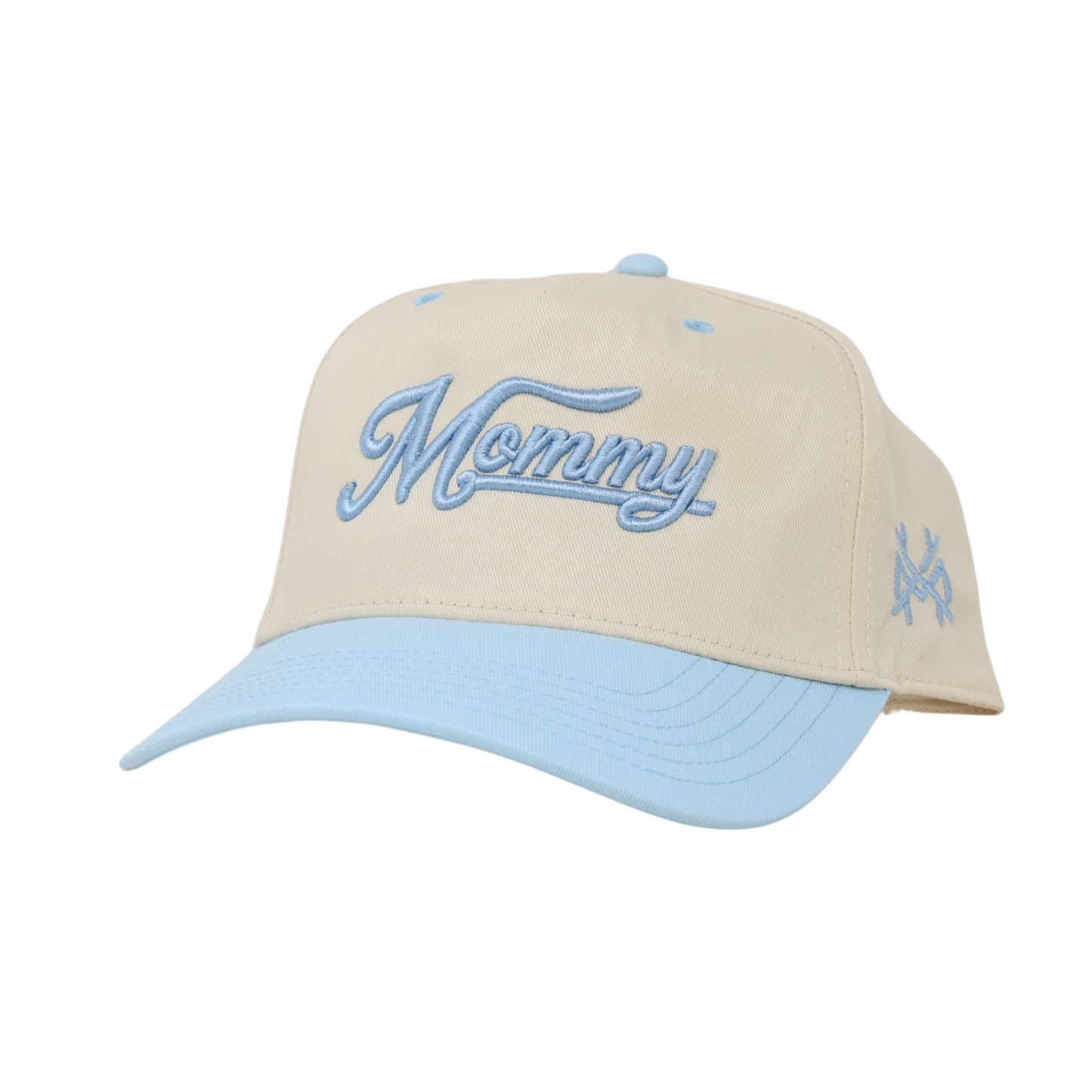 The Mad Hatter Co - Mommy Trucker Hat: Retro Blue Check/Natural