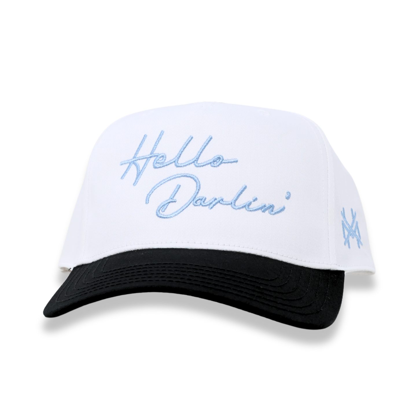 The Mad Hatter Co - Hello Darlin Trucker Hat: Flat Bill Charcoal/White