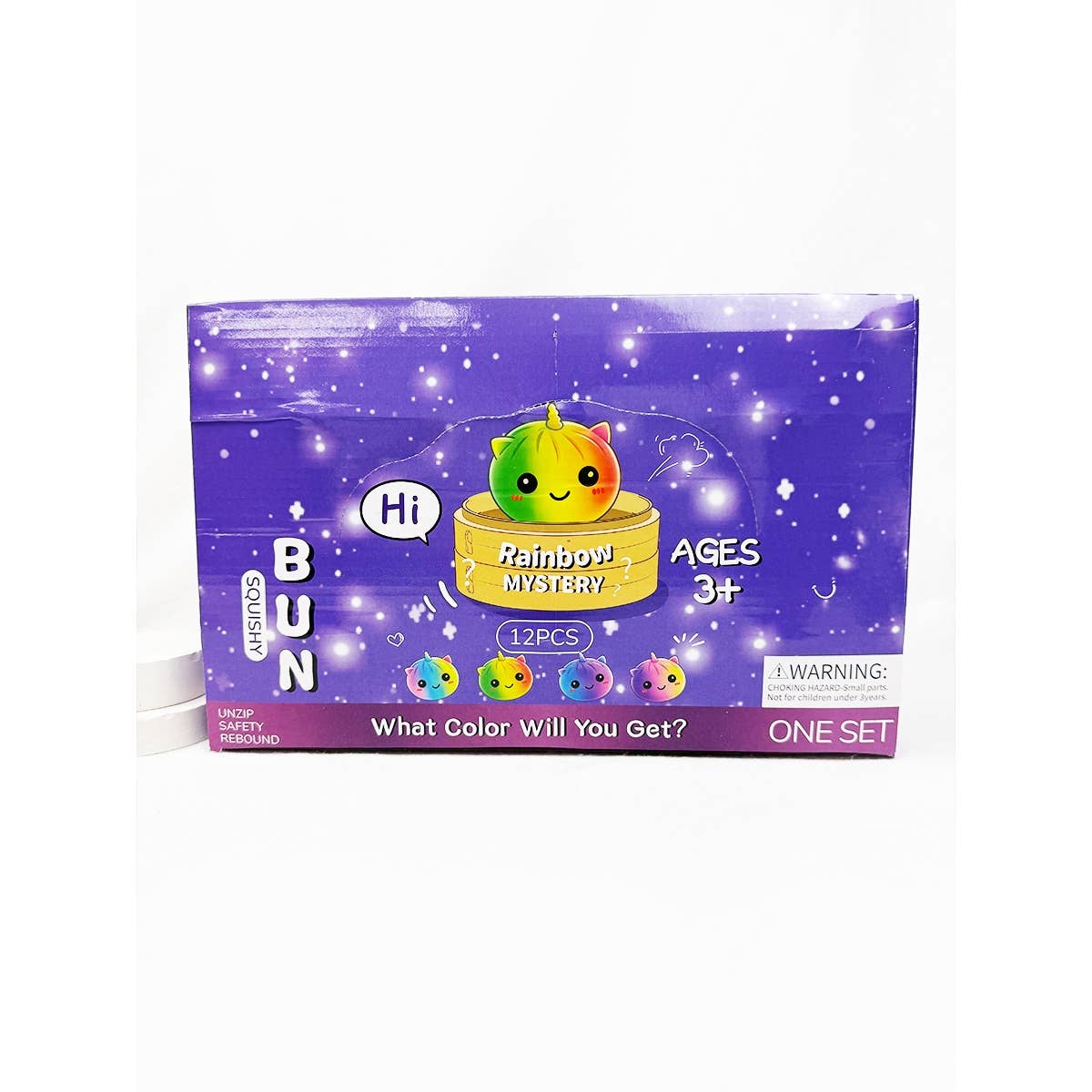 Love and Repeat - Mystery Rainbow Unicorn Dumpling Squishy with Steamer: MIX COLOR / ONE(12)
