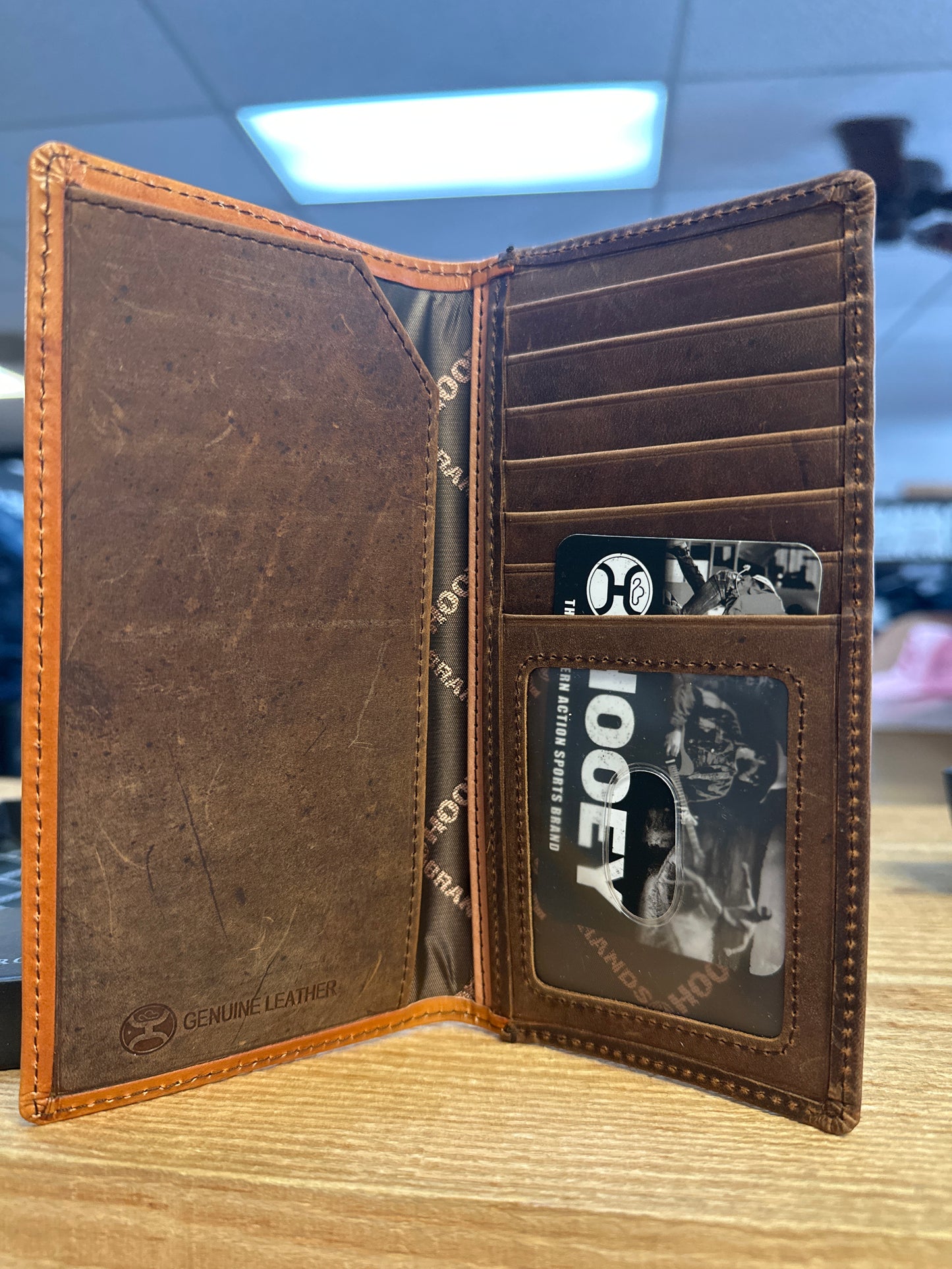 Hooey phoenix hand tooled rodeo wallet