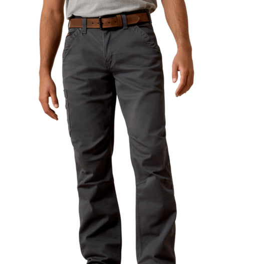 ARIAT MENS REBAR M4 WASHED TWILL DUNGAREE WORK PANTS