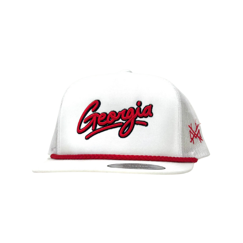 The Mad Hatter Co - Home State - Georgia: 6006 White/ Red Rope