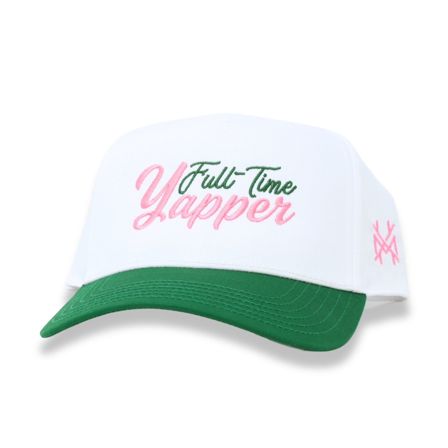 The Mad Hatter Co - Full-Time Yapper Trucker Hat: Retro Field Camo/ Natural