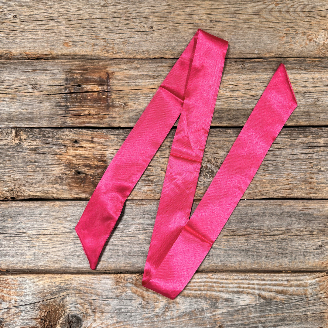 Rodeo Drive - Hot Pink Western Skinny Mini Wild Rag Scarf / Cowgirl Necktie #TW309