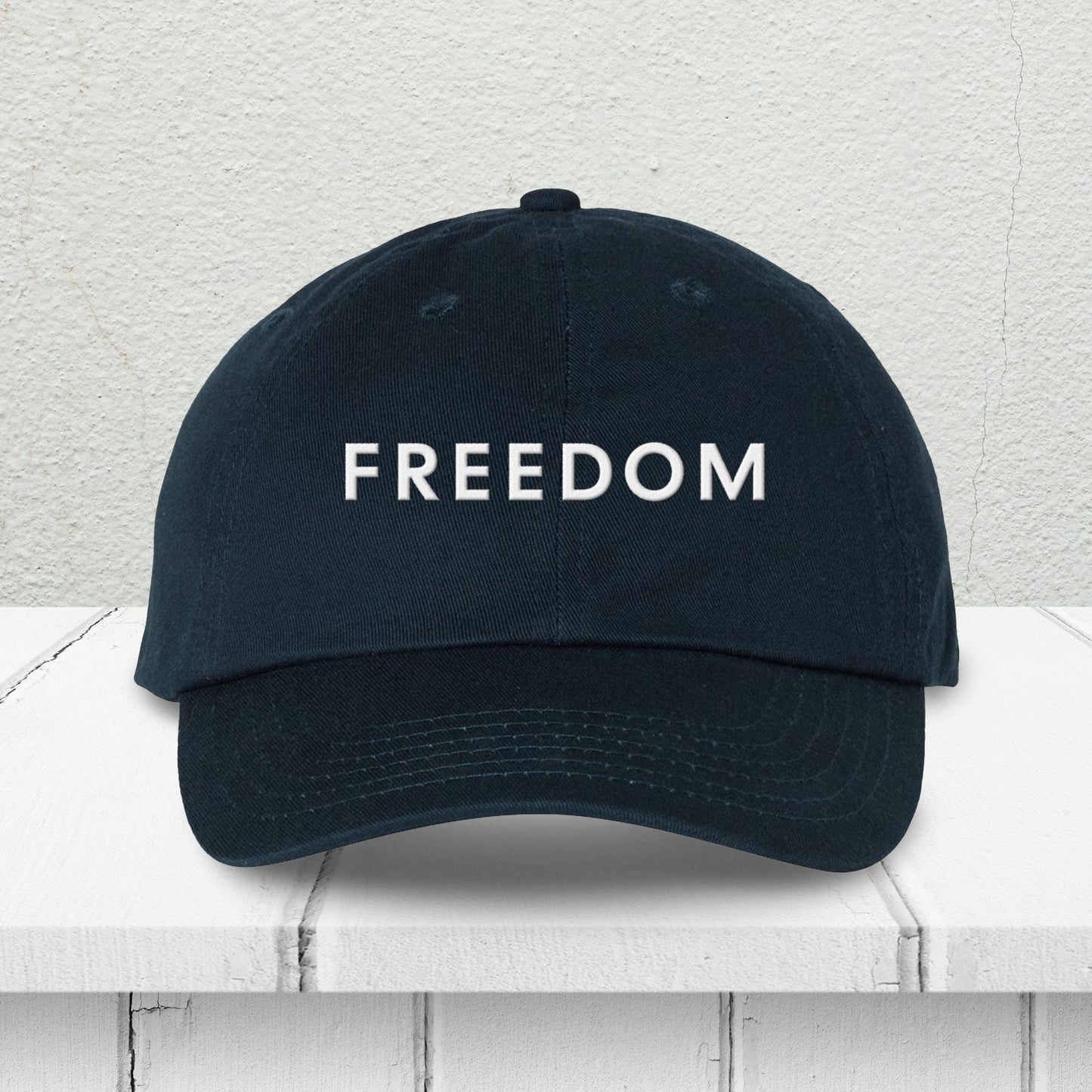 God And Glory Gifts - Charlie Kirk Freedom Embroidered Dad Hat: Black