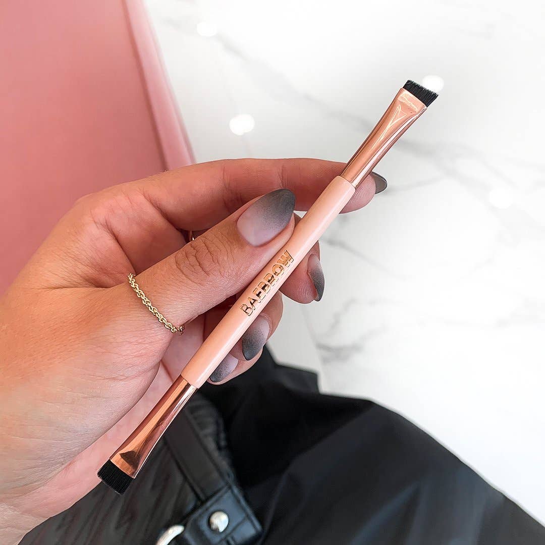 BAEBROW - DUAL ENDED BROW LINE BRUSH: Nude + Rose Gold