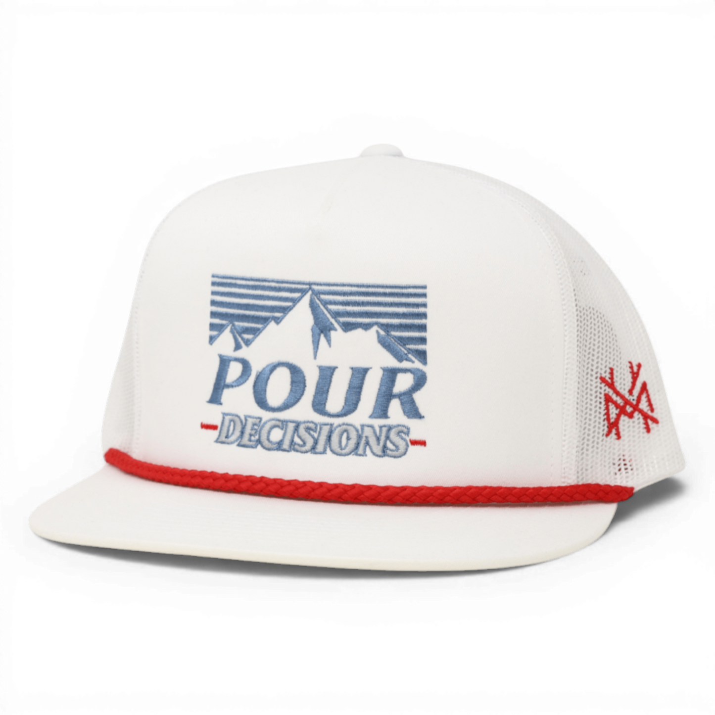 The Mad Hatter Co - Pour Decisions Trucker Hat: 7 Panel Black