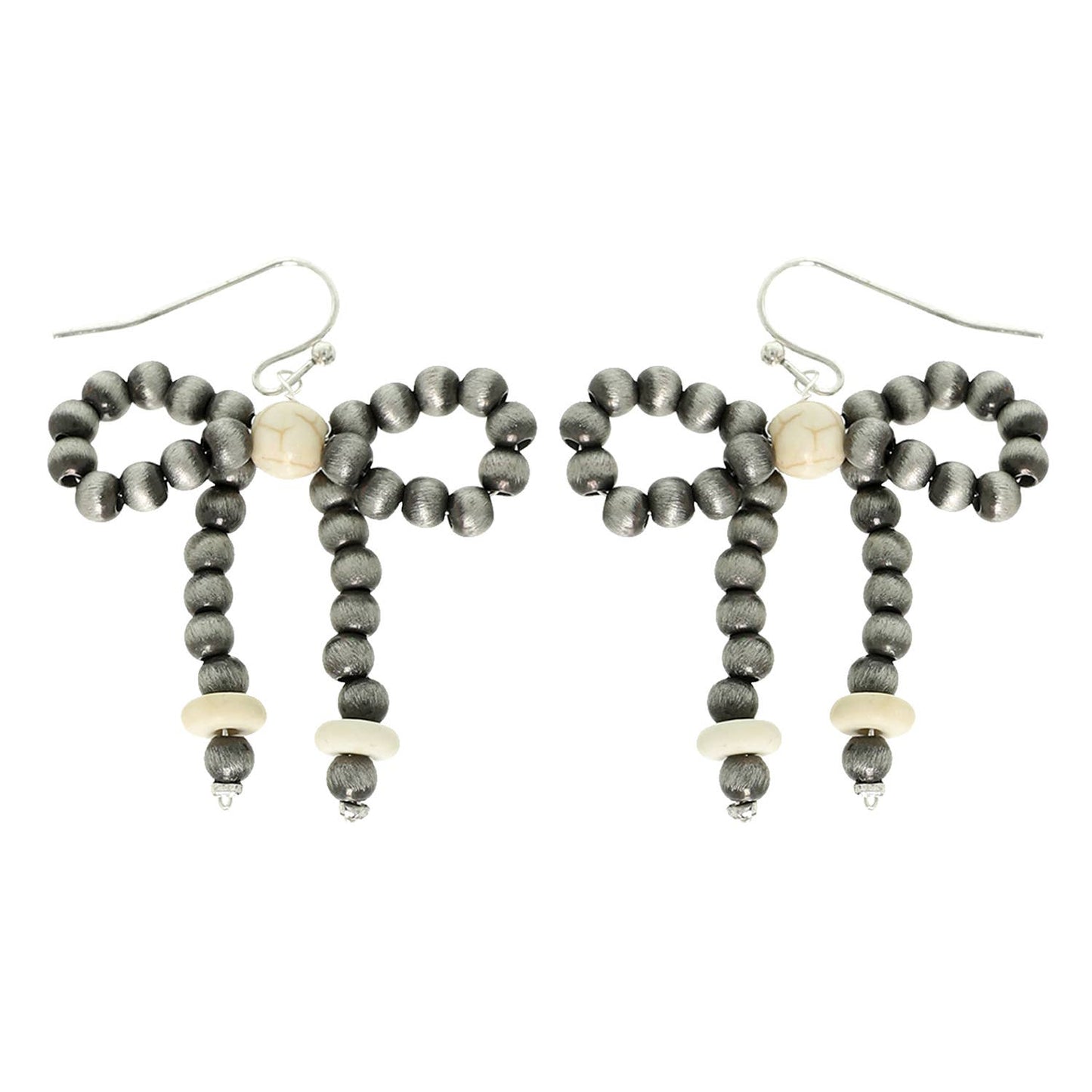 SP Sophia Collection - Western Pearl Bead Bowknot Earrings : Pink