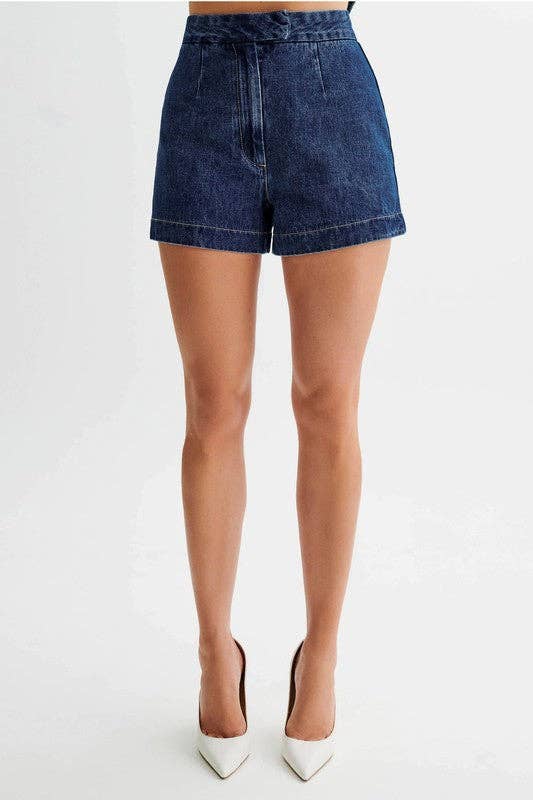 By Claude - WOMEN FASHION DENIM TWO PIECE SET: Navy / M