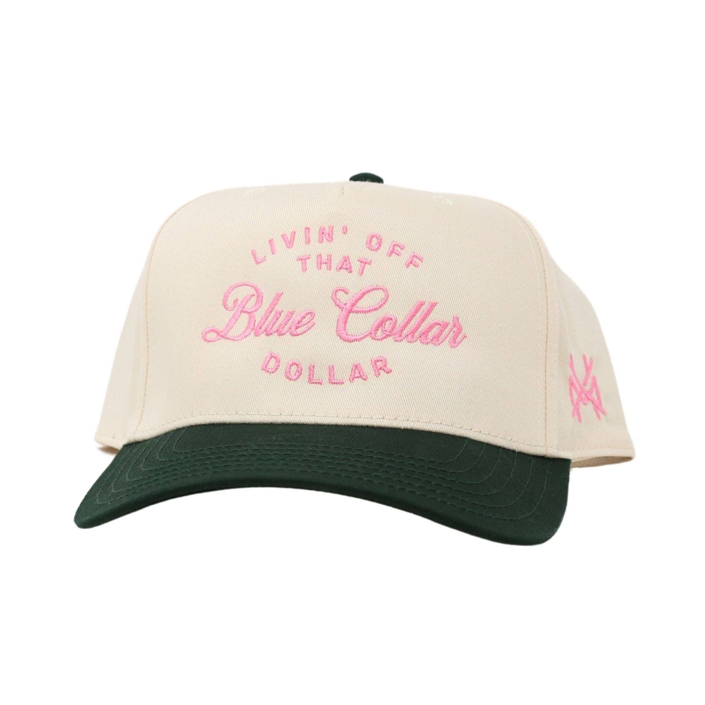 The Mad Hatter Co - Blue Collar Dollar Trucker Hat: Retro Mossy Oak Breakup Country/Black