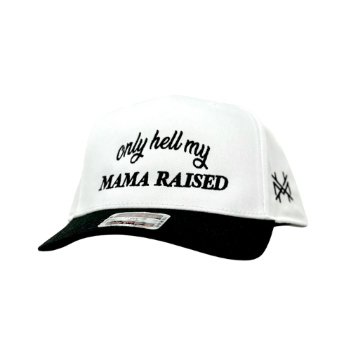 The Mad Hatter Co - MHC Only Hell My Mama Raised Trucker Hat: 112 PFP Bark Duck Camo