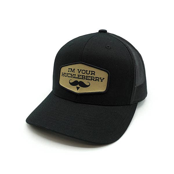 Shield Republic LLC - I’m your Huckleberry Woven Patch Hat: Curved Bill Snapback / Black