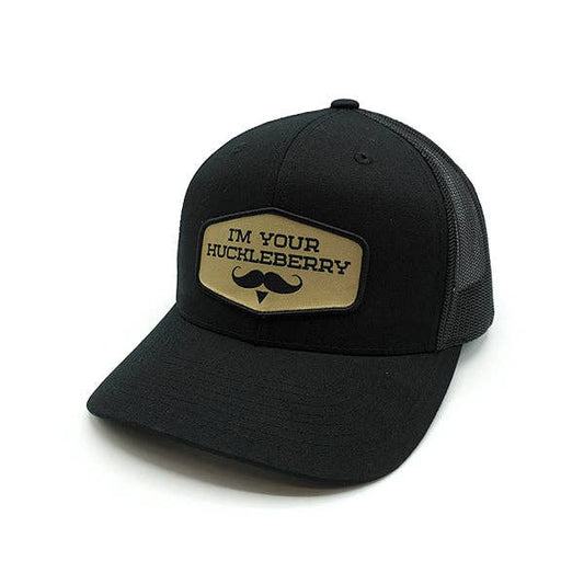Shield Republic LLC - I’m your Huckleberry Woven Patch Hat: Curved Bill Snapback / Black