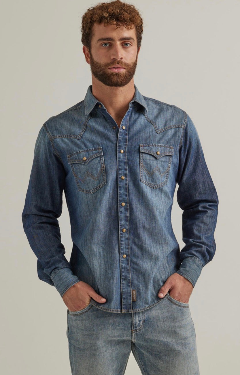 WRANGLER RETRO MENS PREMIUM DENIM SHIRT