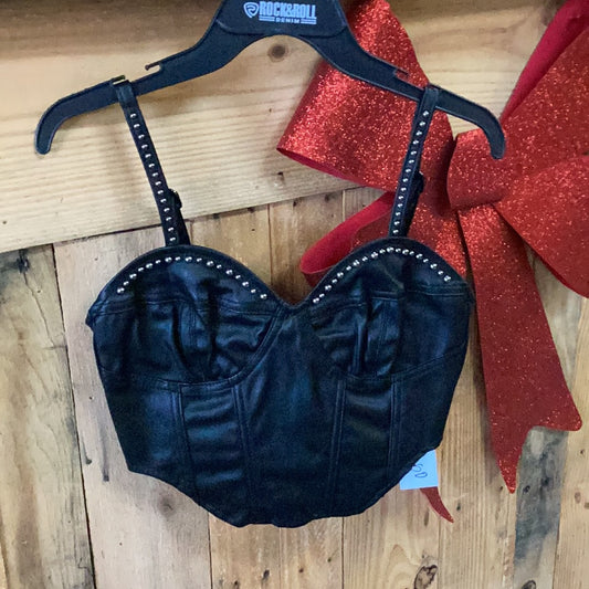 ROCK&ROLL DENIM BLACK CORSET