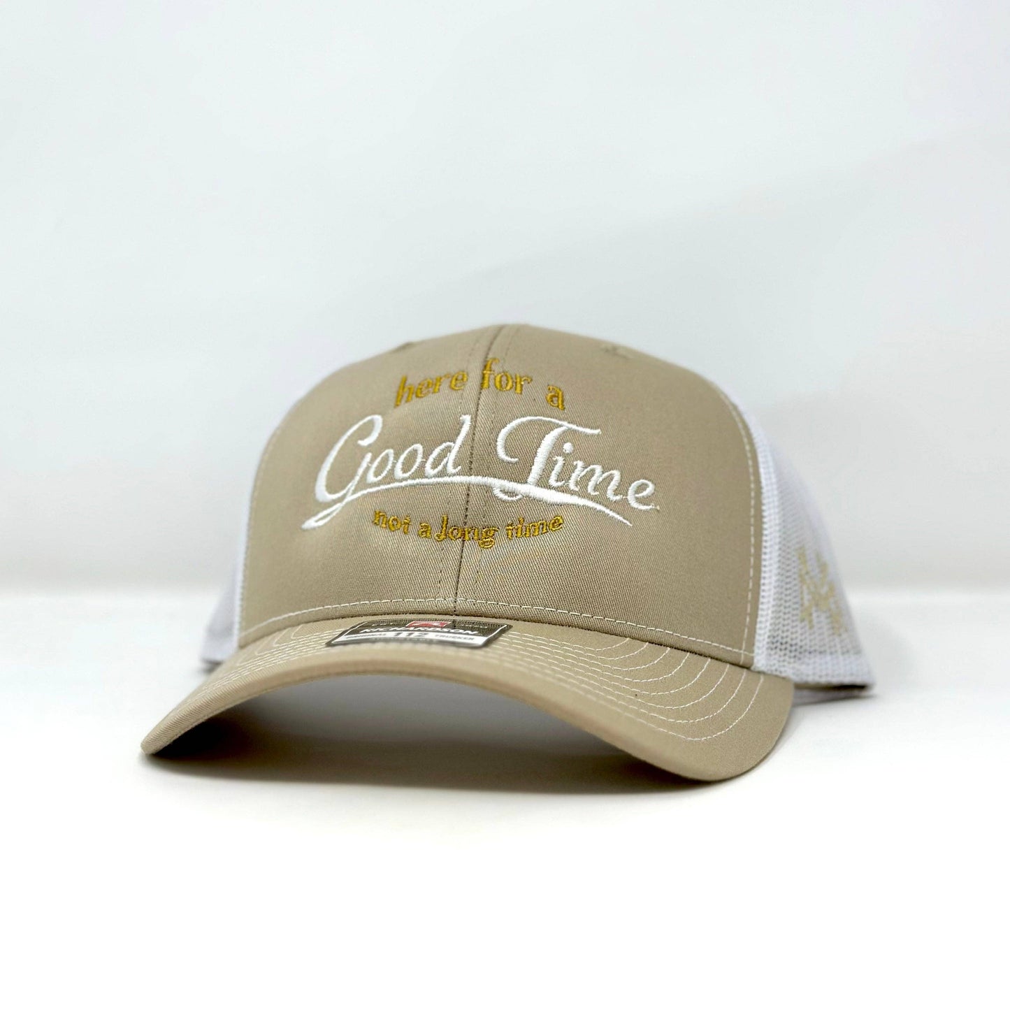 The Mad Hatter Co - MHC Here For a Good Time Trucker Hat: Black/ White Otto