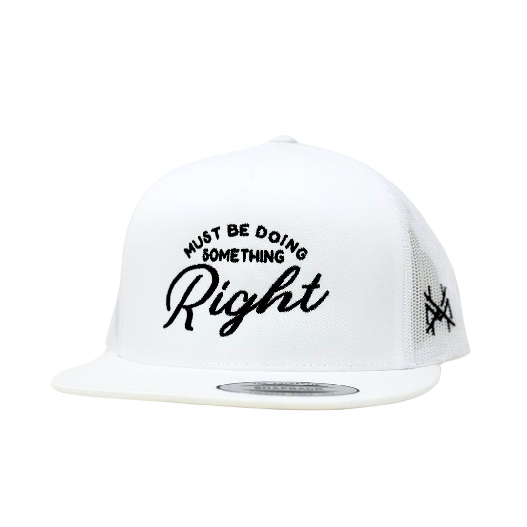 The Mad Hatter Co - MHC Must Be Doing Something Right Trucker Hat: Black/Natural Otto