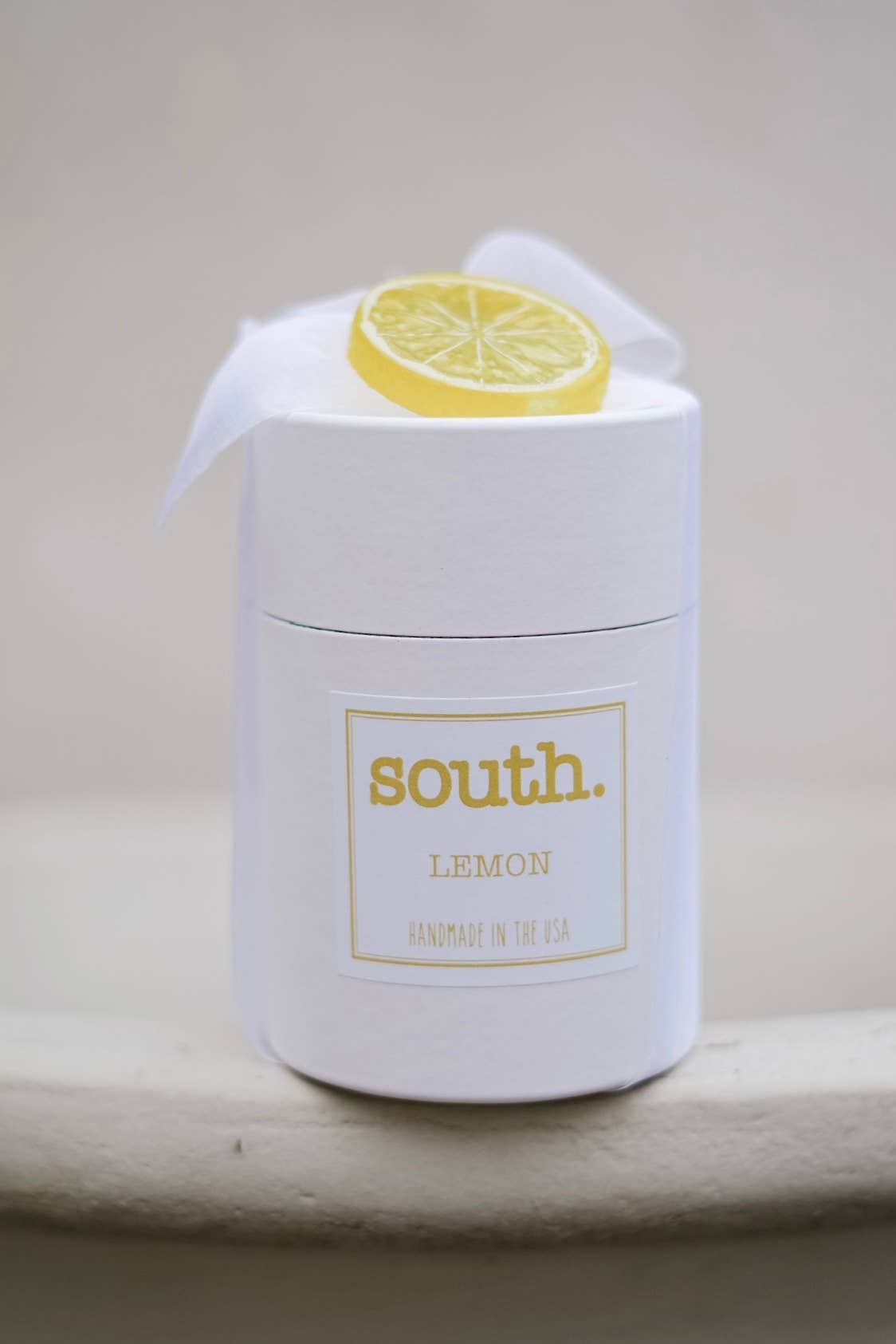 The South Candle - Lemon Scented Soy Wax Filled Candle, 60-80 Hour Burn Time: Mini