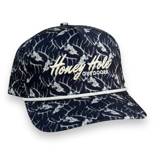 Honey Hole Outdoors - Performance Rope Hat - Heritage - Deer Skulls