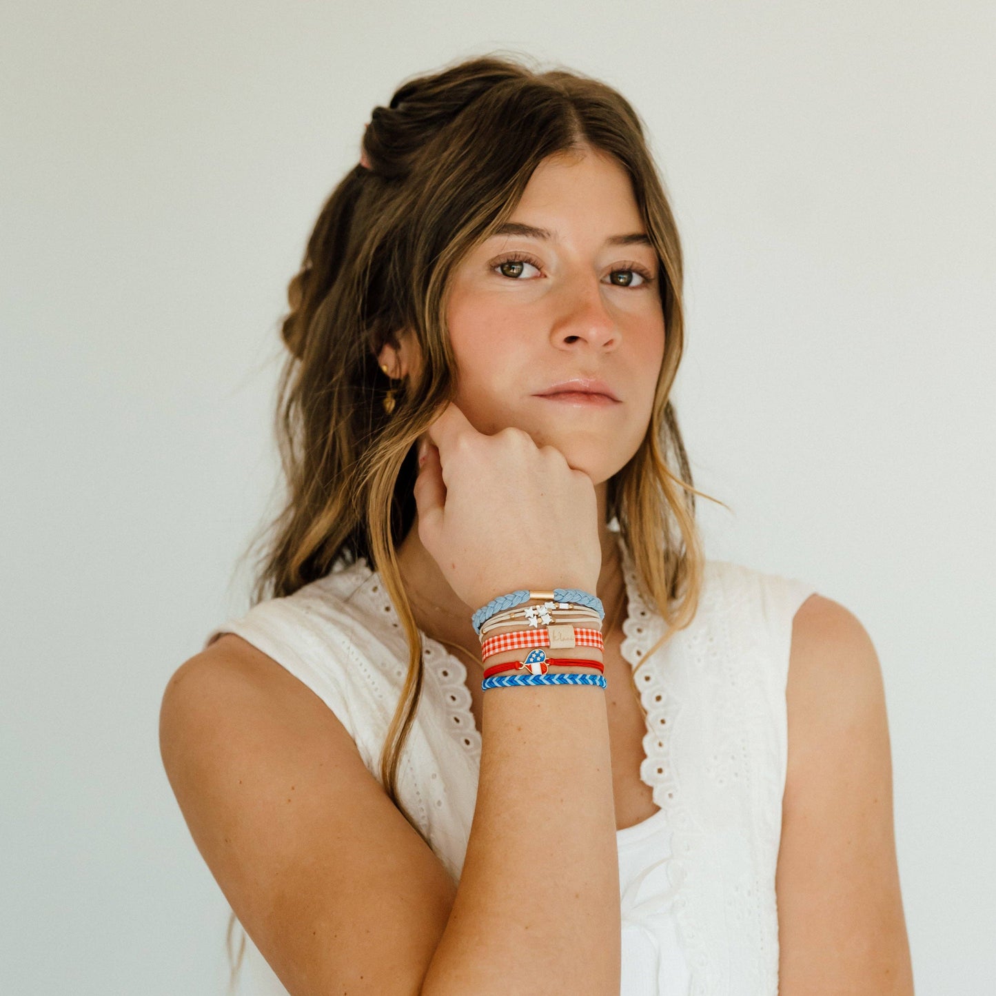 K'lani hair tie bracelets - "Free" Patriotic Hair Tie Bracelets: Large