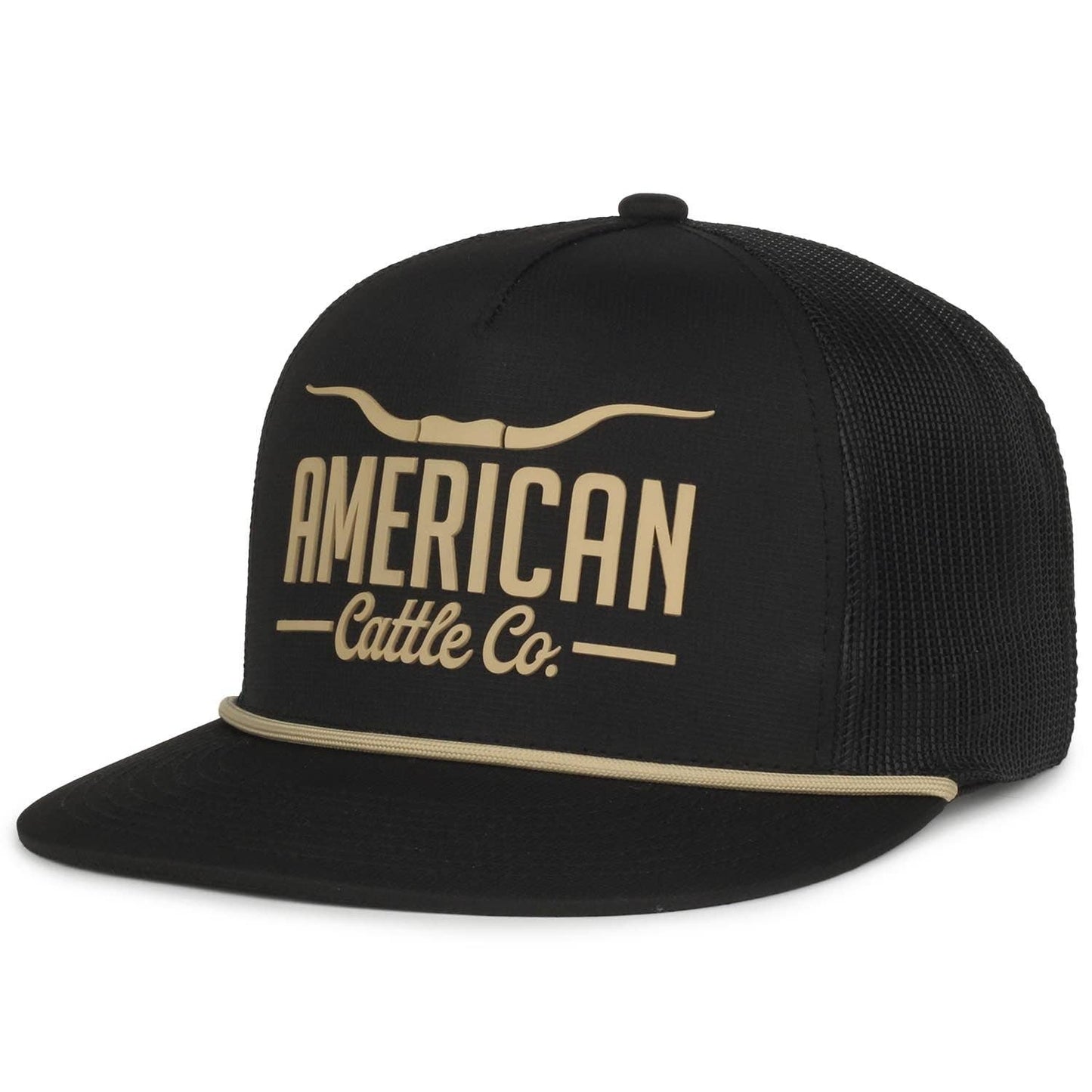 American Cattle Co - Longhorn Hat: White/Black