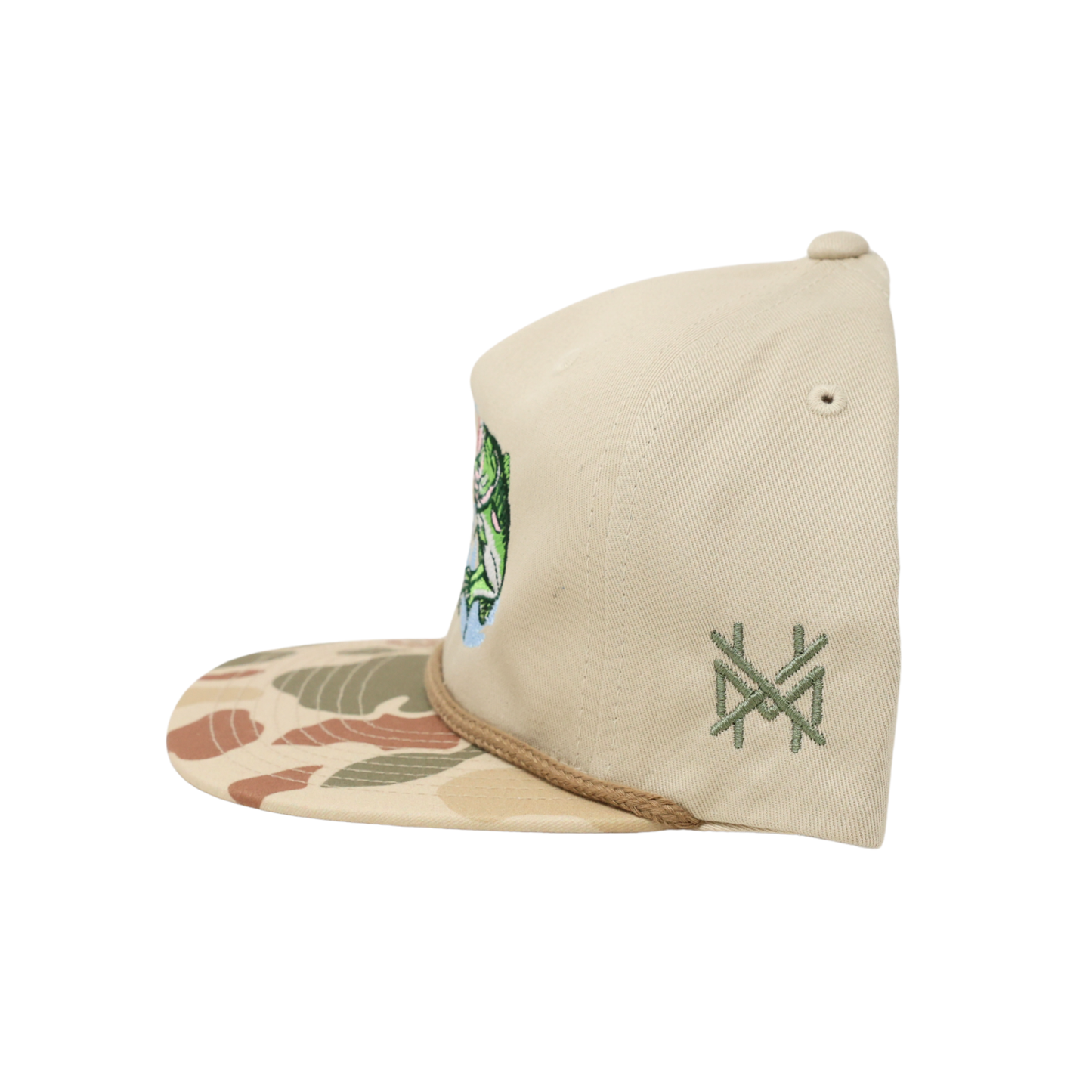 The Mad Hatter Co - Bait & Tackle Fishing Trucker Hat: Trucker Harvest Camo/ Natural