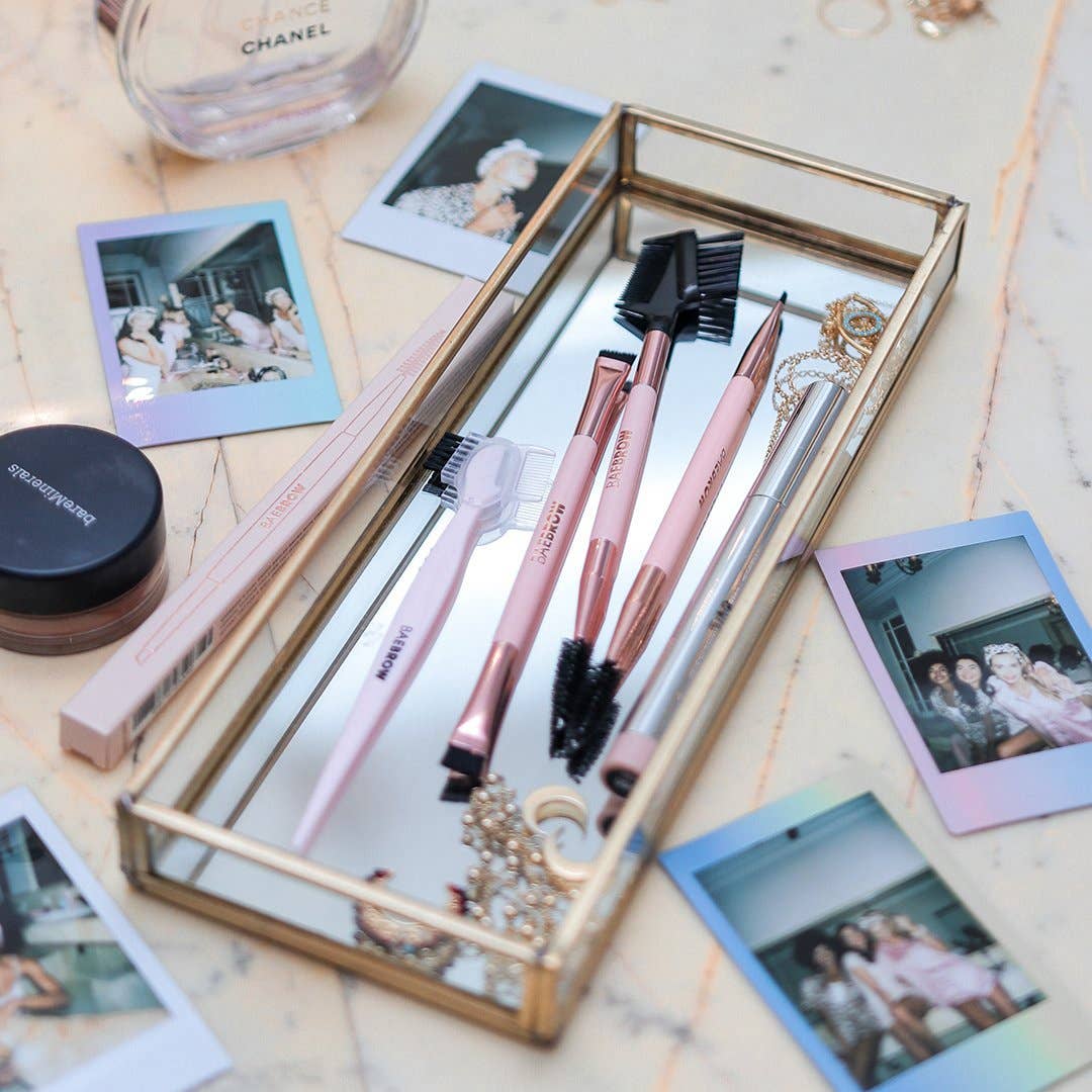 BAEBROW - BRUSH TRIO - ESSENTIAL BROW AND LASH STYLING KIT: Nude + Rose Gold