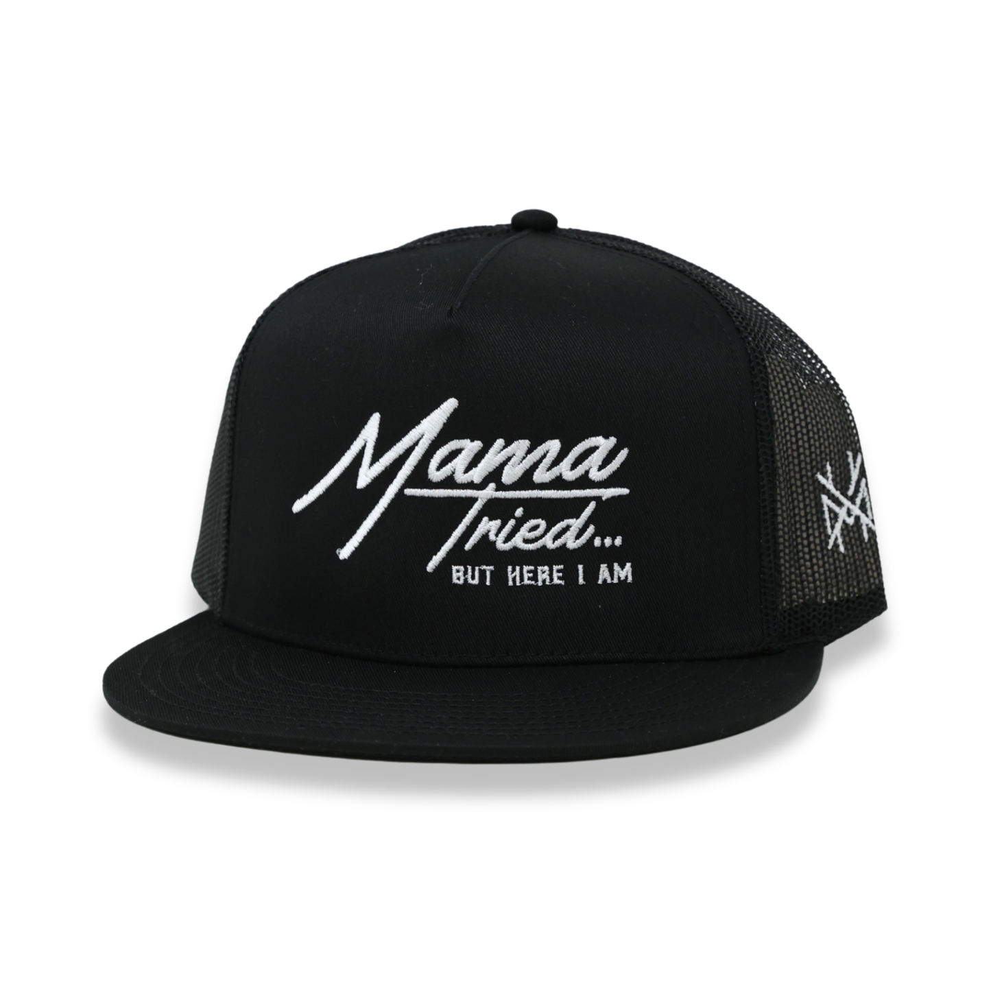 The Mad Hatter Co - Mama Tried But Here I Am Trucker Hat: Retro Natural