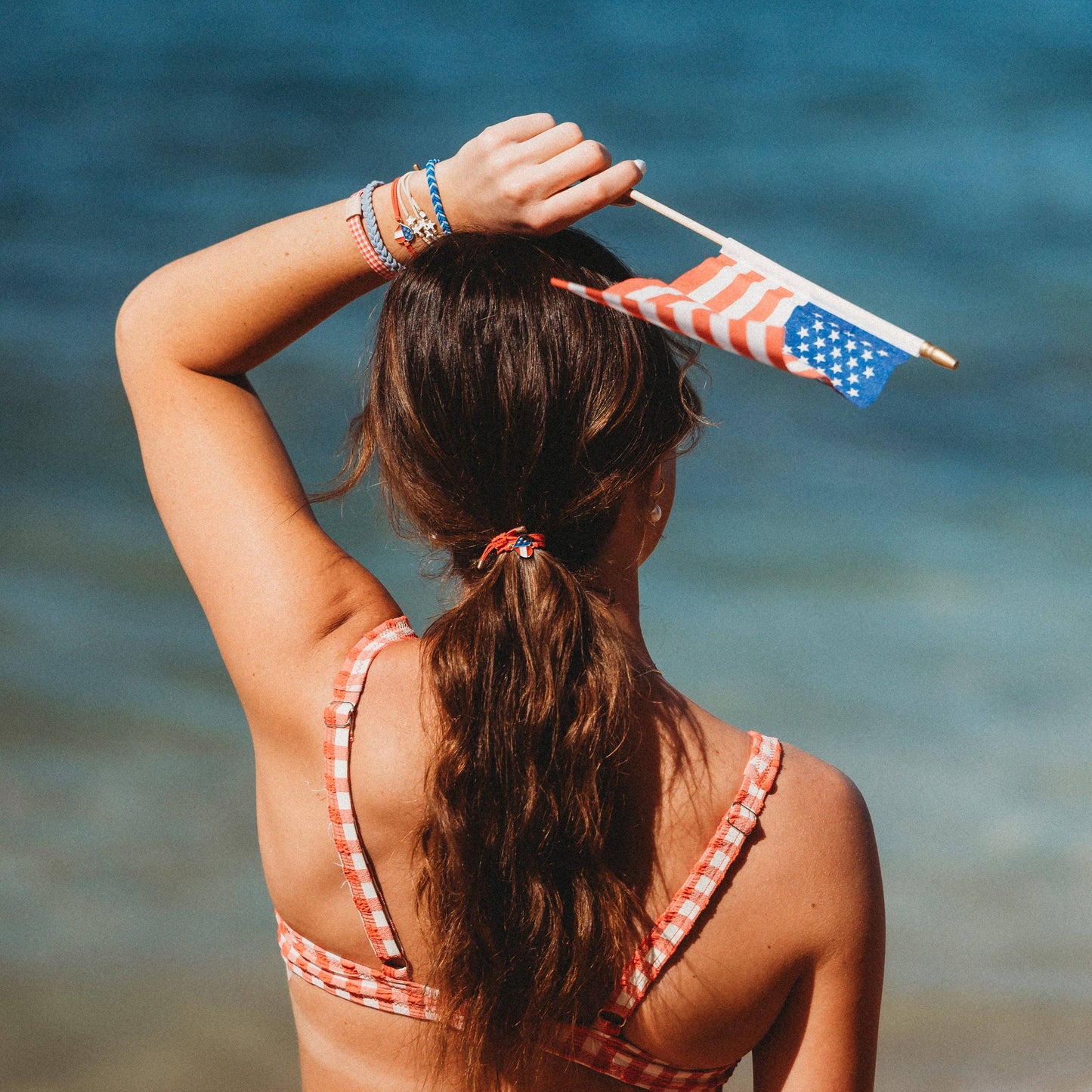 K'lani hair tie bracelets - "Free" Patriotic Hair Tie Bracelets: Medium