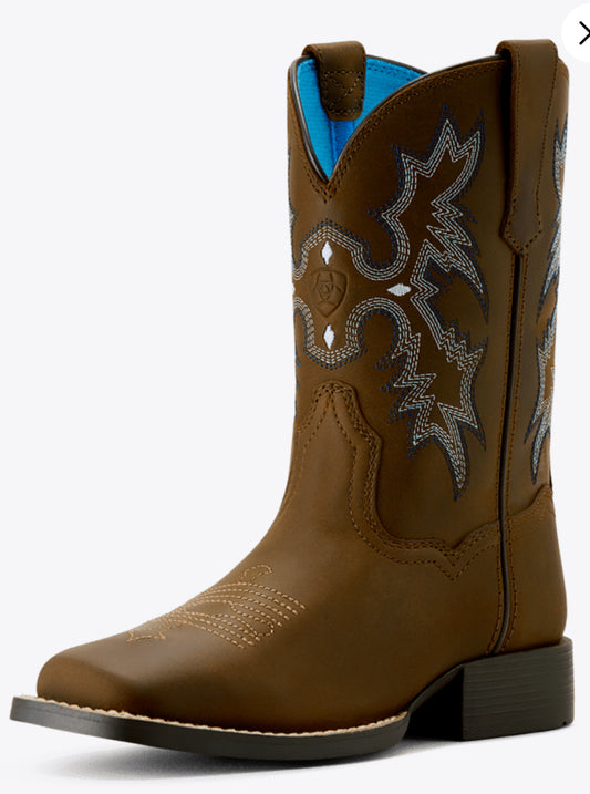 ARIAT KIDS TOMBSTONE WIDE SQUARE TOE BOOT