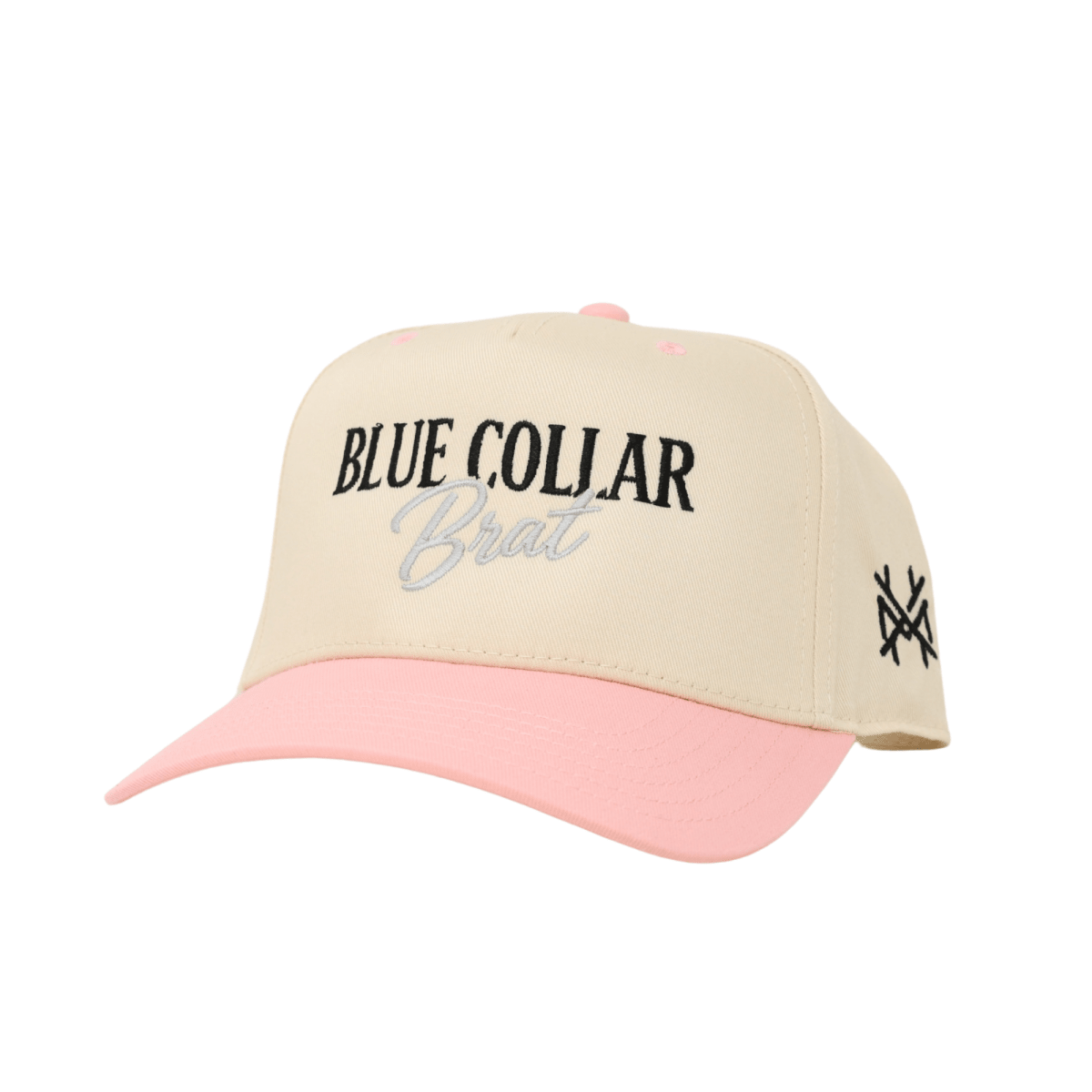The Mad Hatter Co - Blue Collar Brat Trucker Hat: Retro Denim Blue/Natural