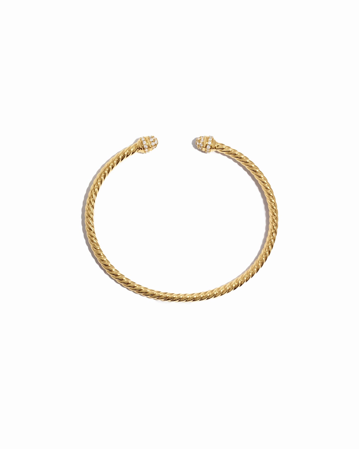Sami Jewels - Twisted Bangle Cuff: Gold / 6.75"