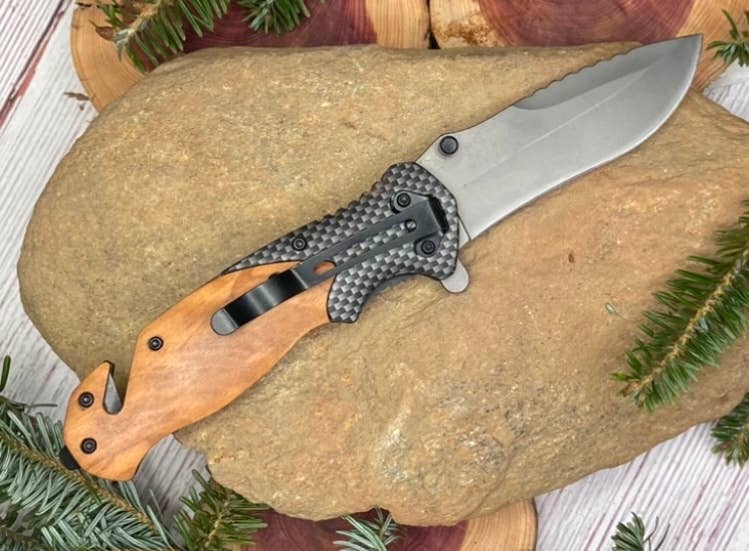 Quail Tail Laser Art - Dad/Son Cowboys Knife