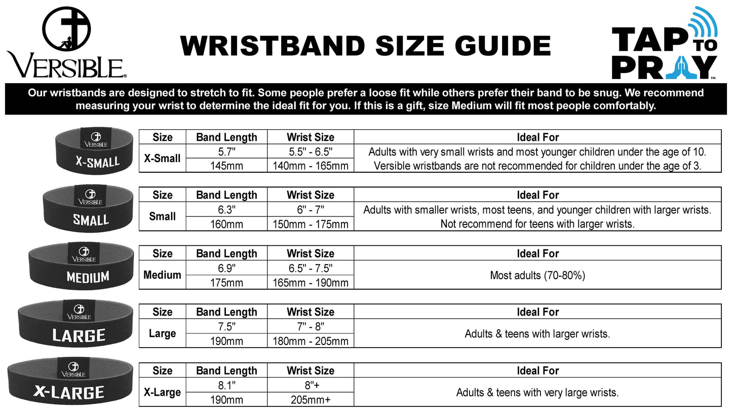 Versible - Tap To Pray™ Wristbands - Forest & Tree Bark Camo: X-Small / Forest Camo / Tree Bark Camo